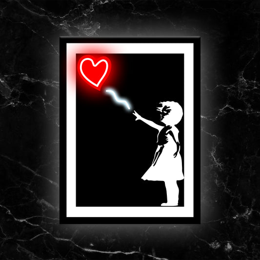 Quadro in Forex Bimba con Palloncino a LED