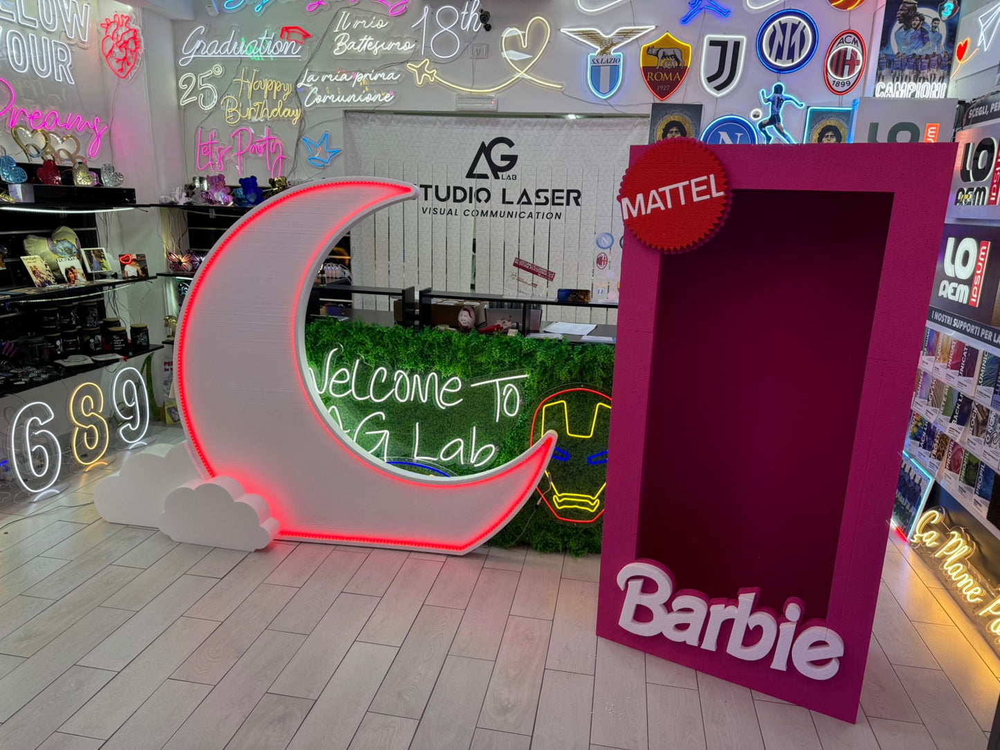 Polistirolo luna con LED