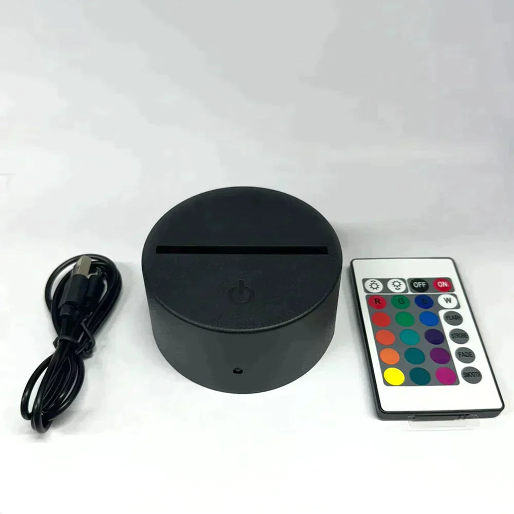 Lampada a LED Cuore con Rosa