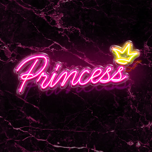 Scritta a LED "Princess" 70x23 cm