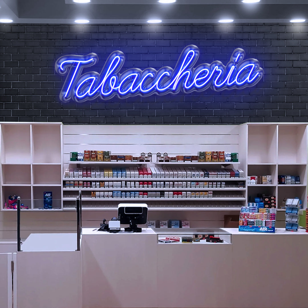 Scritta a LED "Tabaccheria" 100x24 cm