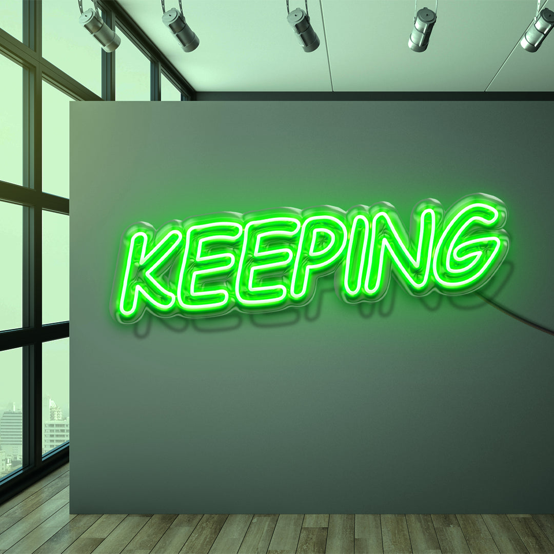 Scritta a LED KEEPING 70x20 cm