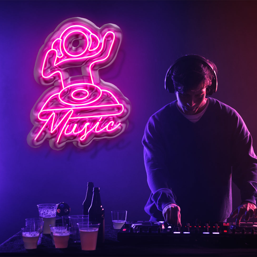 Scritta a LED Music 60x50,5 cm