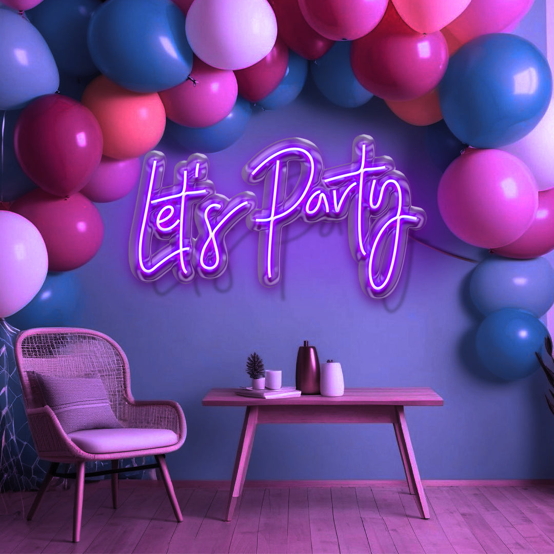 Scritta a LED Let's Party