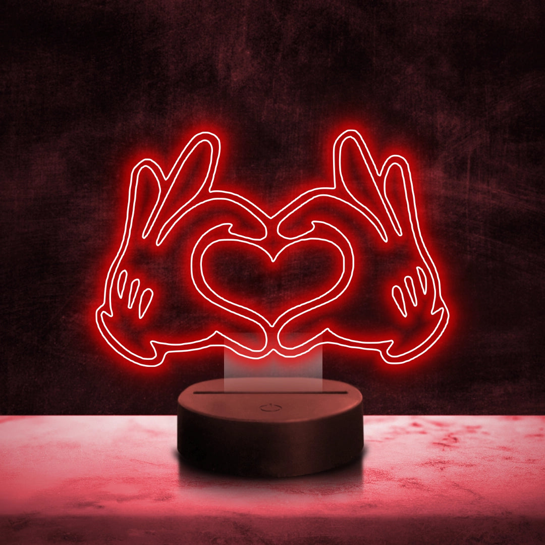 Lampada a LED Mani Cuore Love