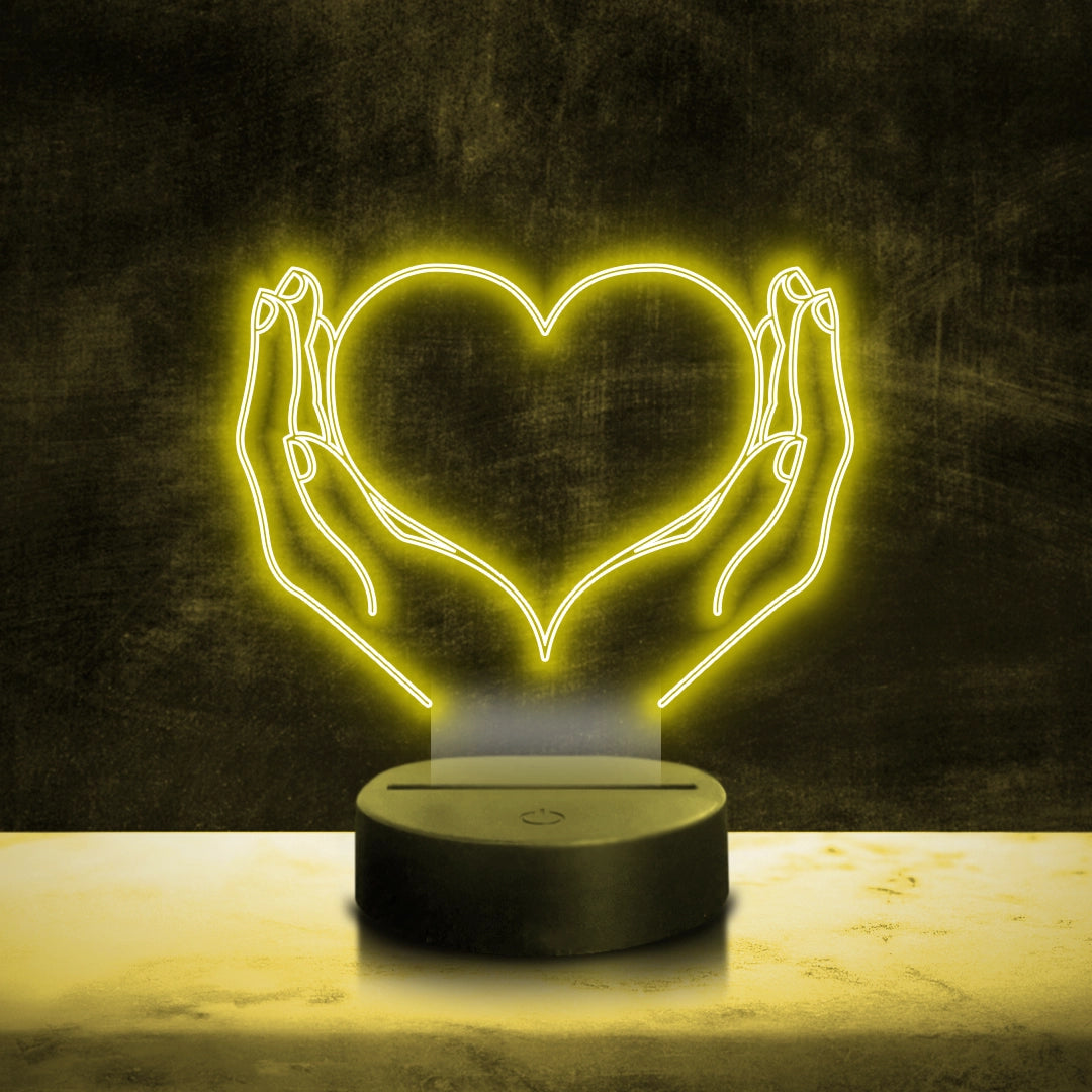 Lampada a LED Cuore con mani