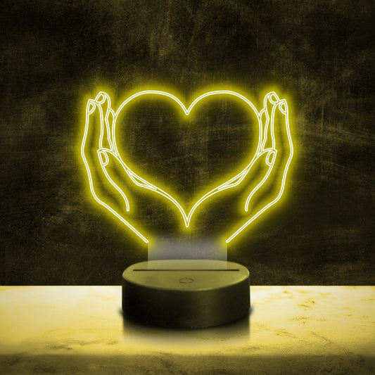 Lampada a LED Cuore con mani